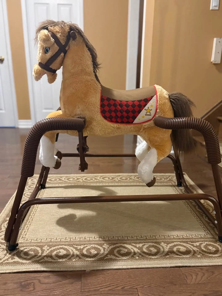 Plush Spring Rocking Horse - Excellent Condition & Sturdy - photo 5