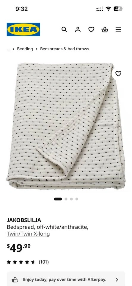 2 IKEA JAKOBSLILJA Bedspreads/Throws - Twin/Twin XL - photo 3