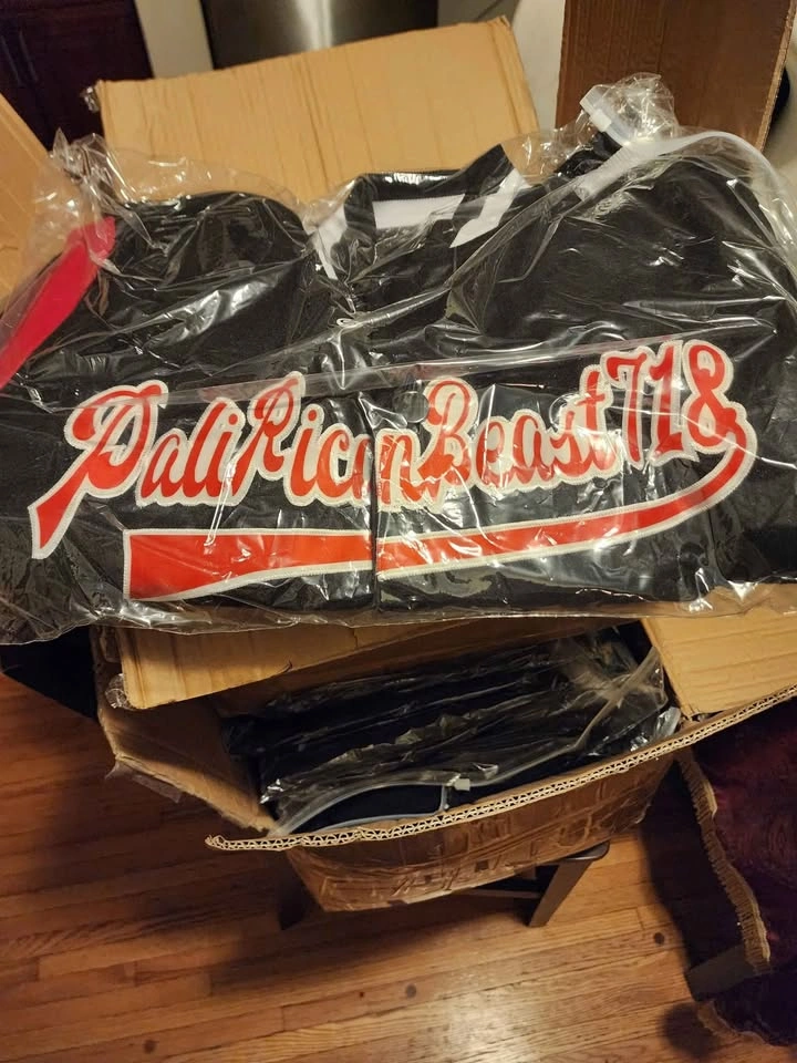 Black & Red Custom Jackets - PaliRicanBeast718 Logo & #FreePales