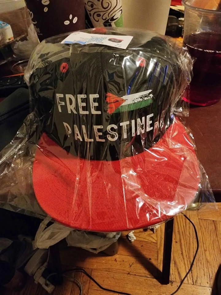 Free Palestine Hats Black & Red Design