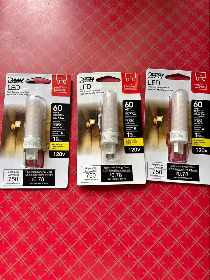Feit Electric Dimmable G9 LED Bulbs 60W 3-Pack, Warm Light