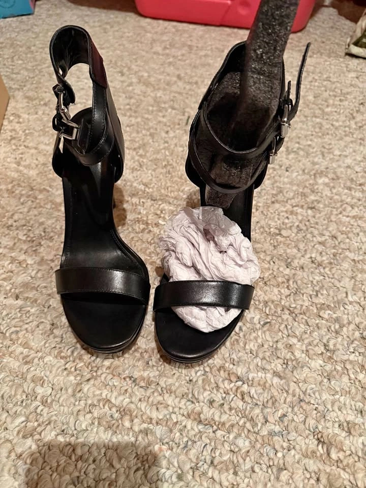 Black Leather Heels