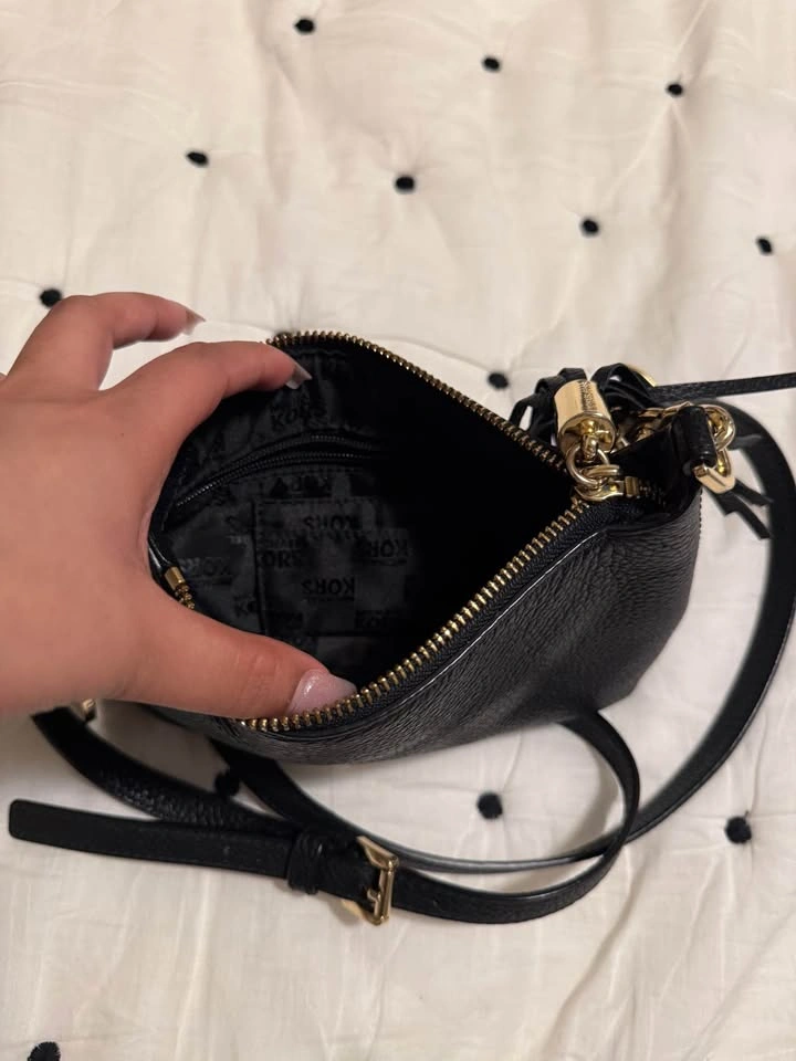Black Cross Body Leather Purse - photo 3