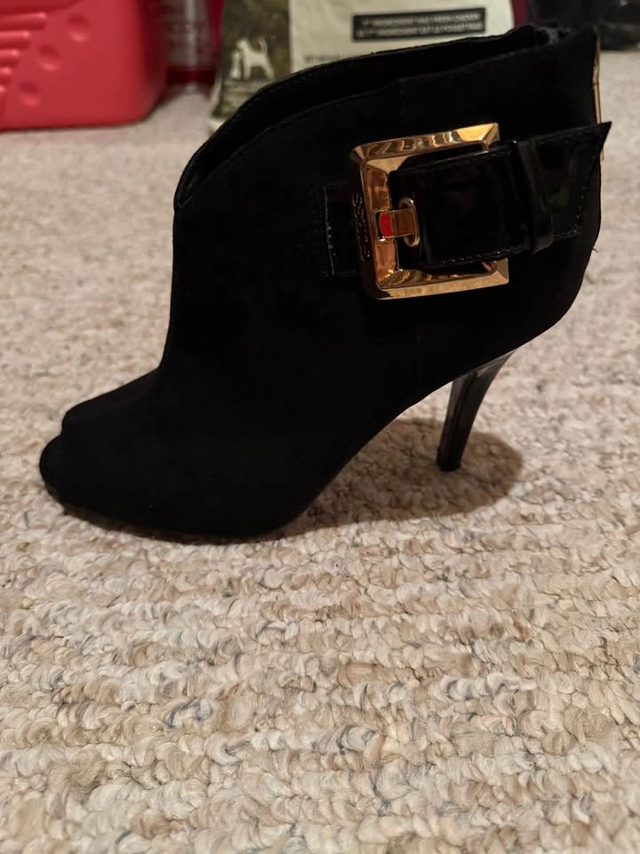 Guess Suede Open Toe Boot Heels - photo 2