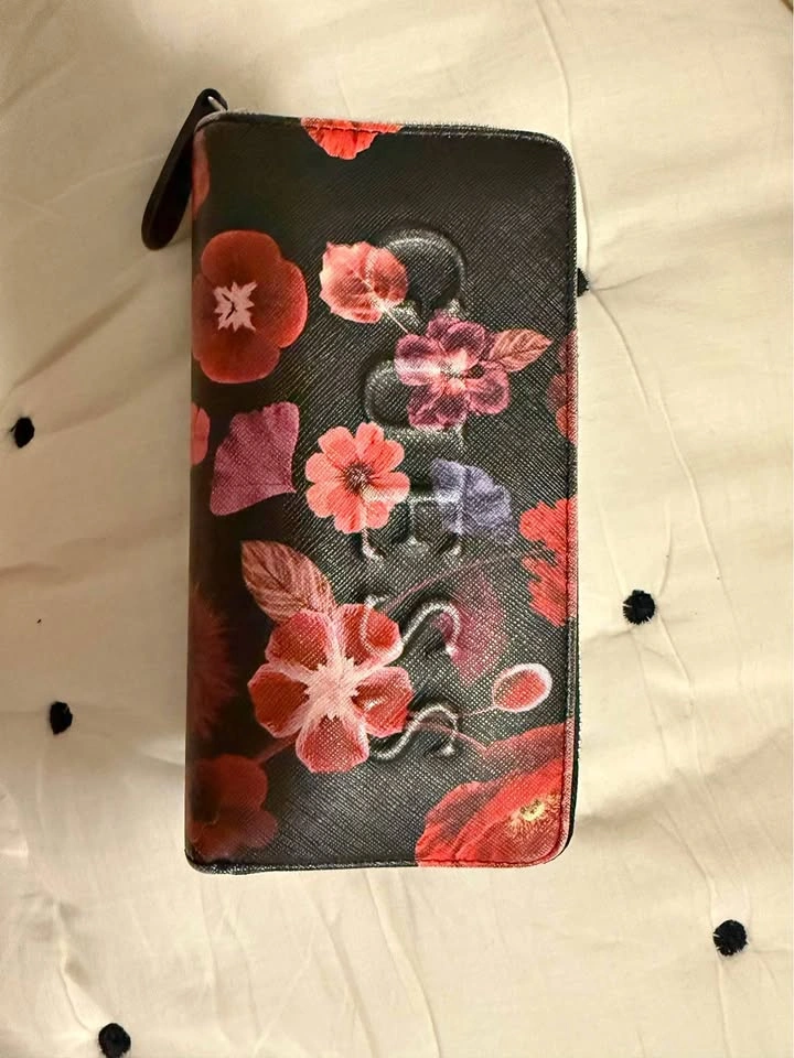 Guess Floral Leather Wallet