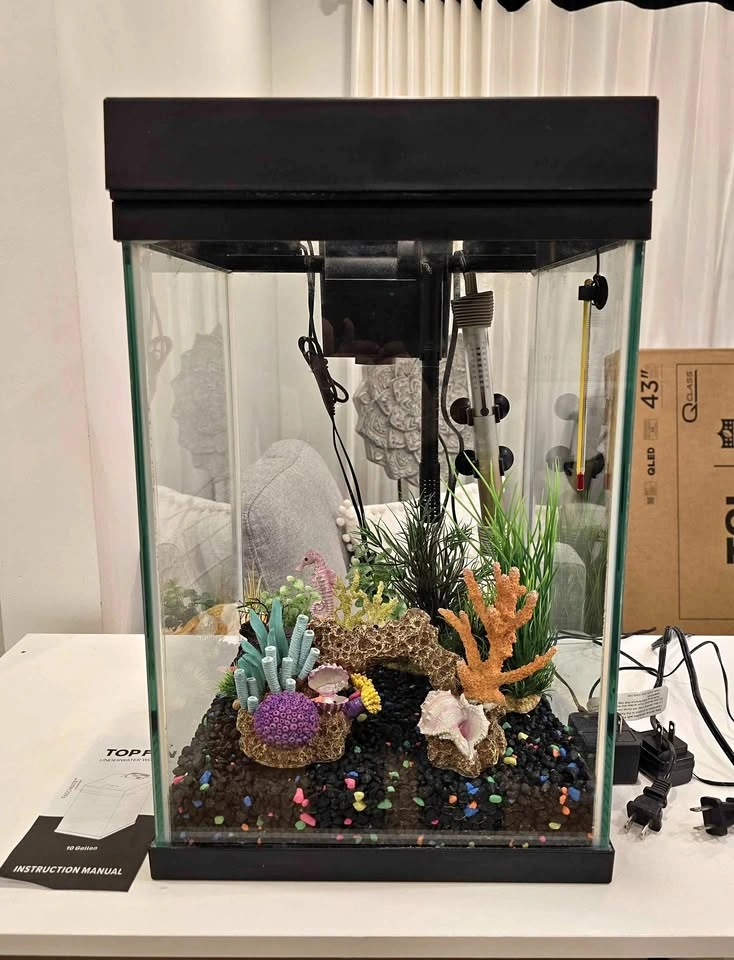 Top Fin Fascinate Column 10 Gal Aquarium Starter Kit
