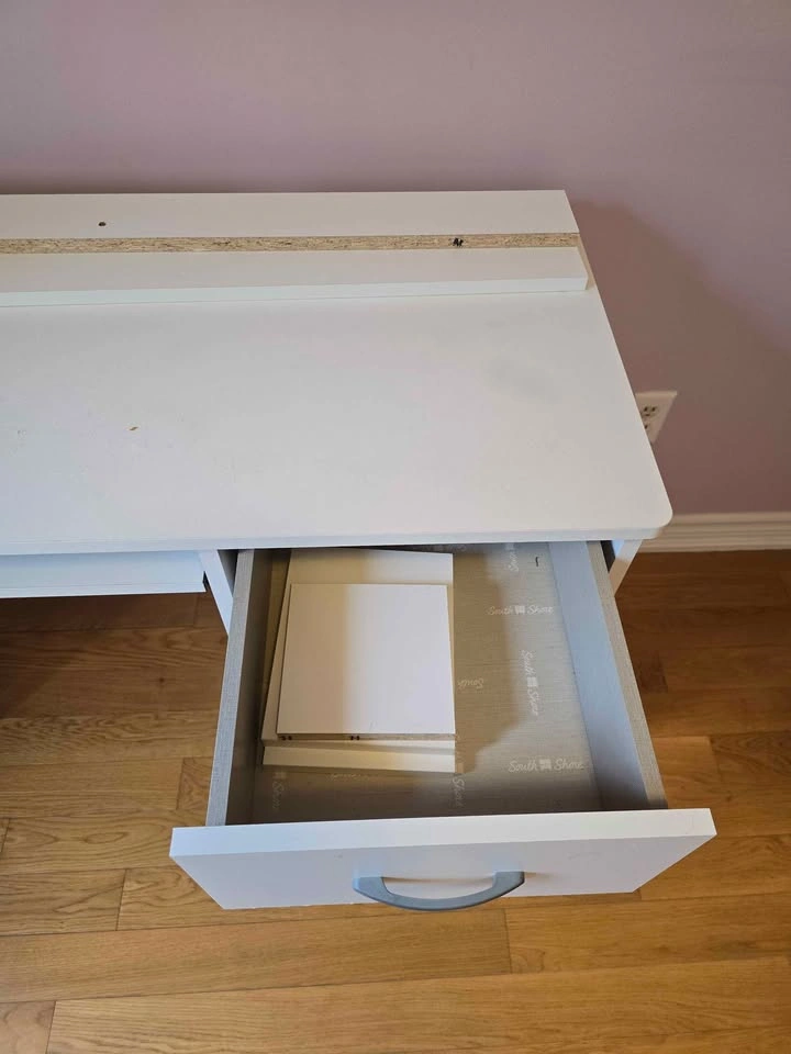 White Study Desk / Computer Desk - photo 3