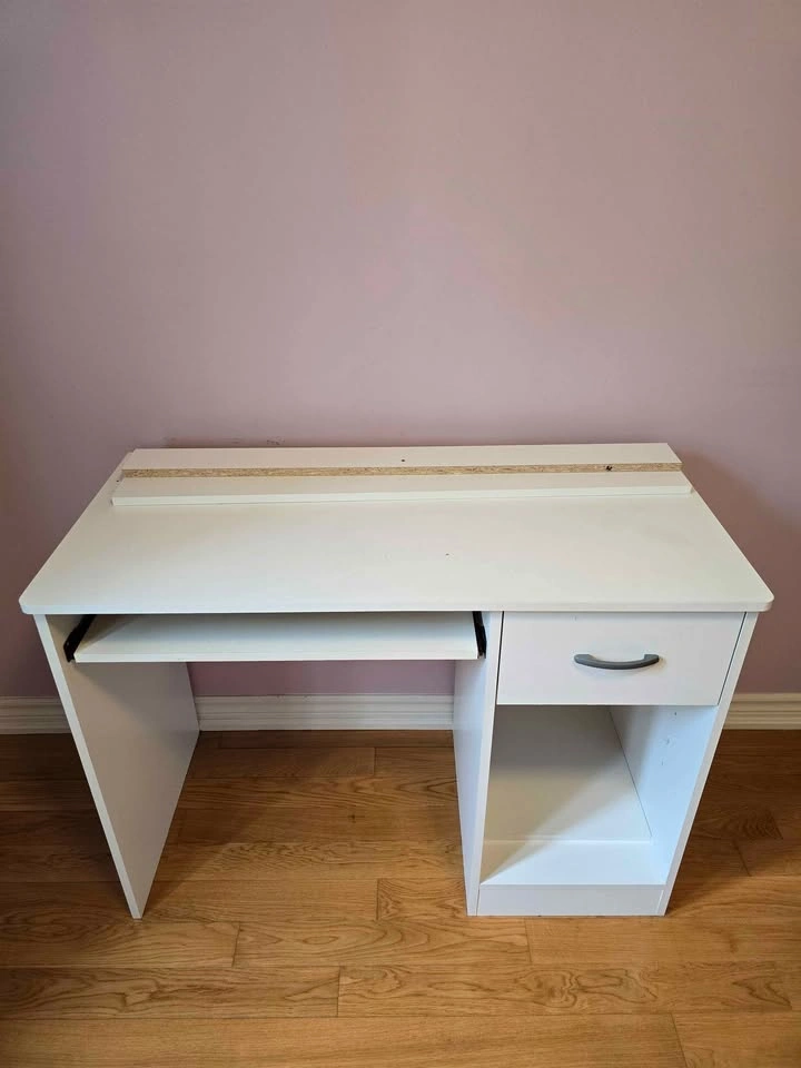 White Study Desk / Computer Desk - photo 5