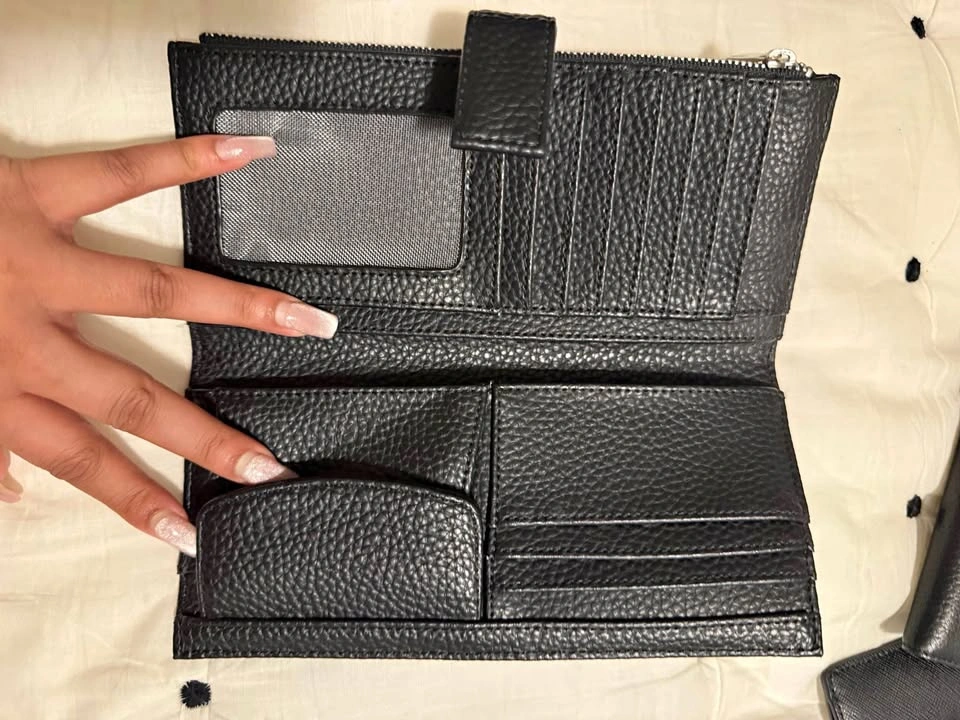 Mat & Nat Black Leather Wallet