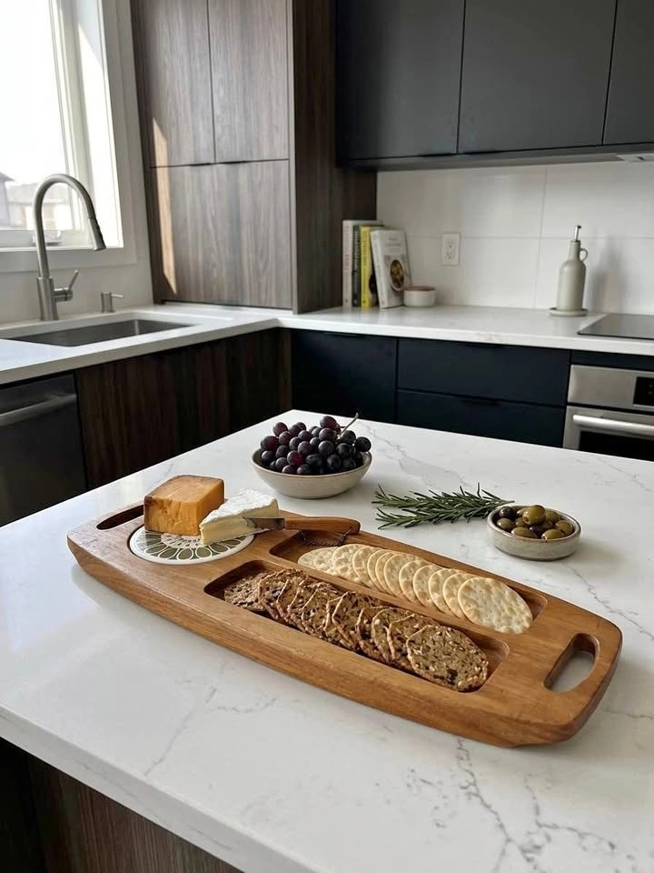 Vintage 1960’s MCM Wooden Serving Board - Made in Japan 🇯🇵