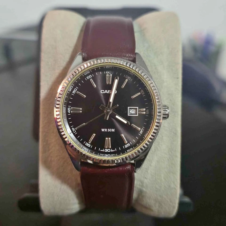 Casio Watch with Leather Strap