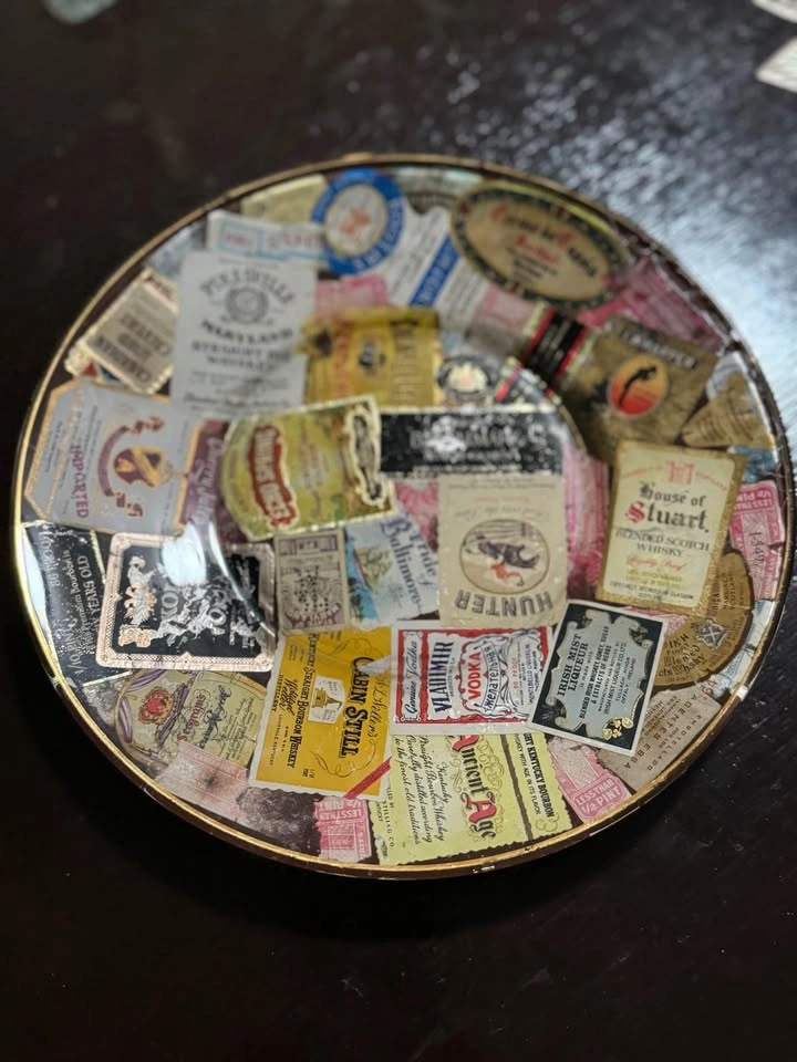 Vintage Liquor Label Decorative Tray - photo 3