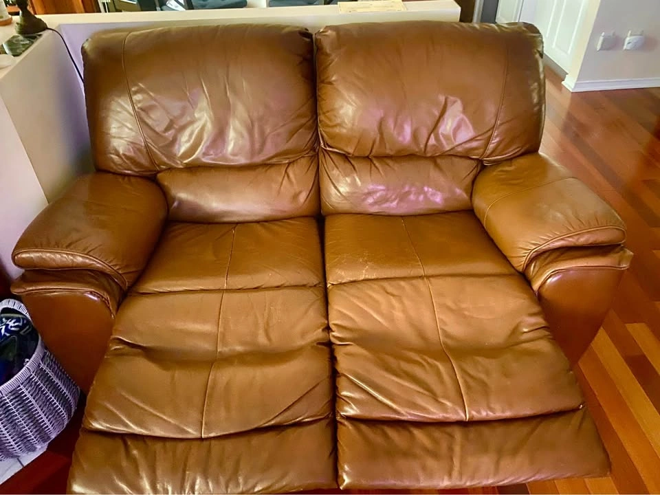 Brown Leather Recliner Sofa Set - photo 4