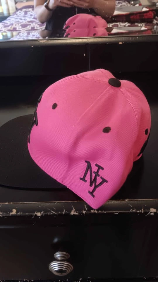 Pink and Black New York Snapback Hat - photo 2