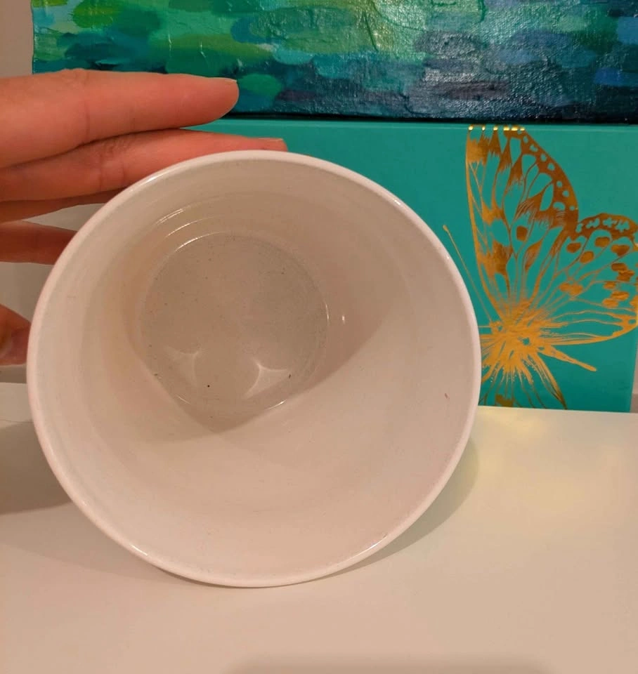 White ceramic pot 5"x5.5" - photo 3