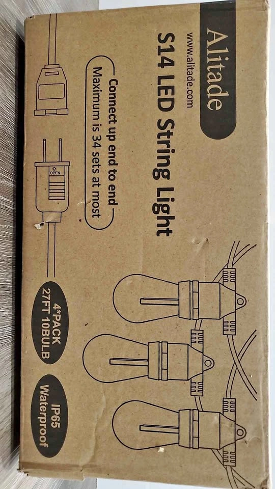 LED Outdoor Patio String Lights (108Ft)