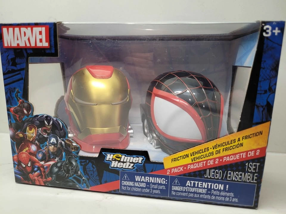 Helmet Hedz Marvel Friction Vehicles Iron Man & Miles Morales 2 - photo 2