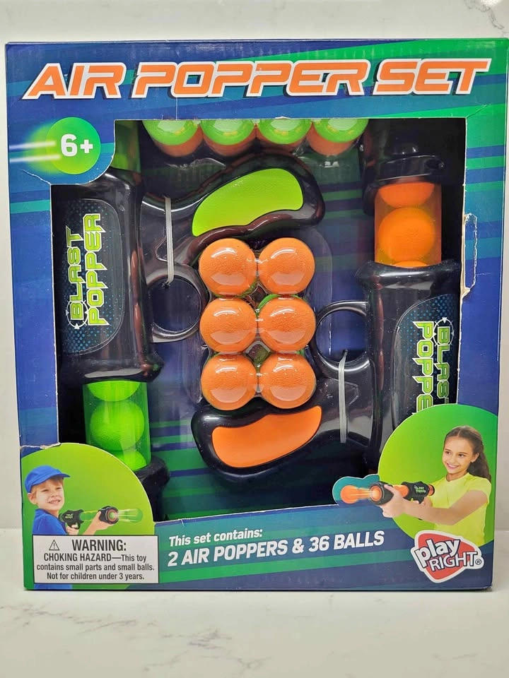 Air Popper Set 2 Poppers & 36 Foam Balls