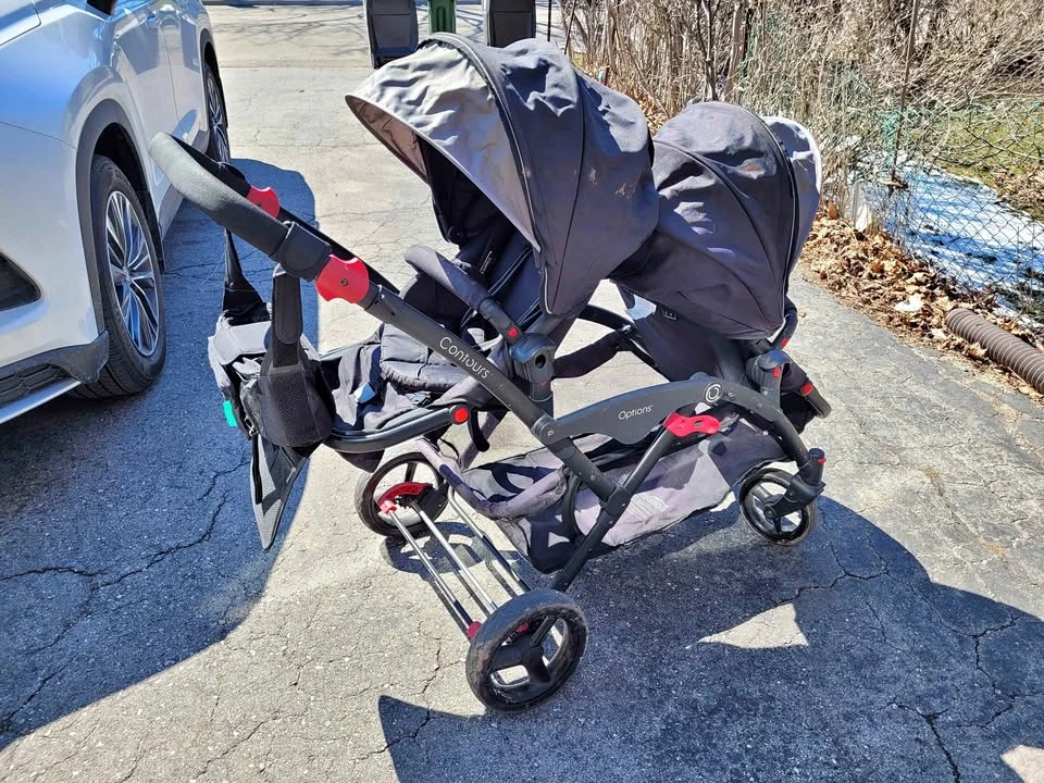 Double Stroller with Car Seat Adapter