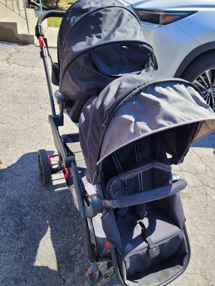Double Stroller with Car Seat Adapter - photo 2
