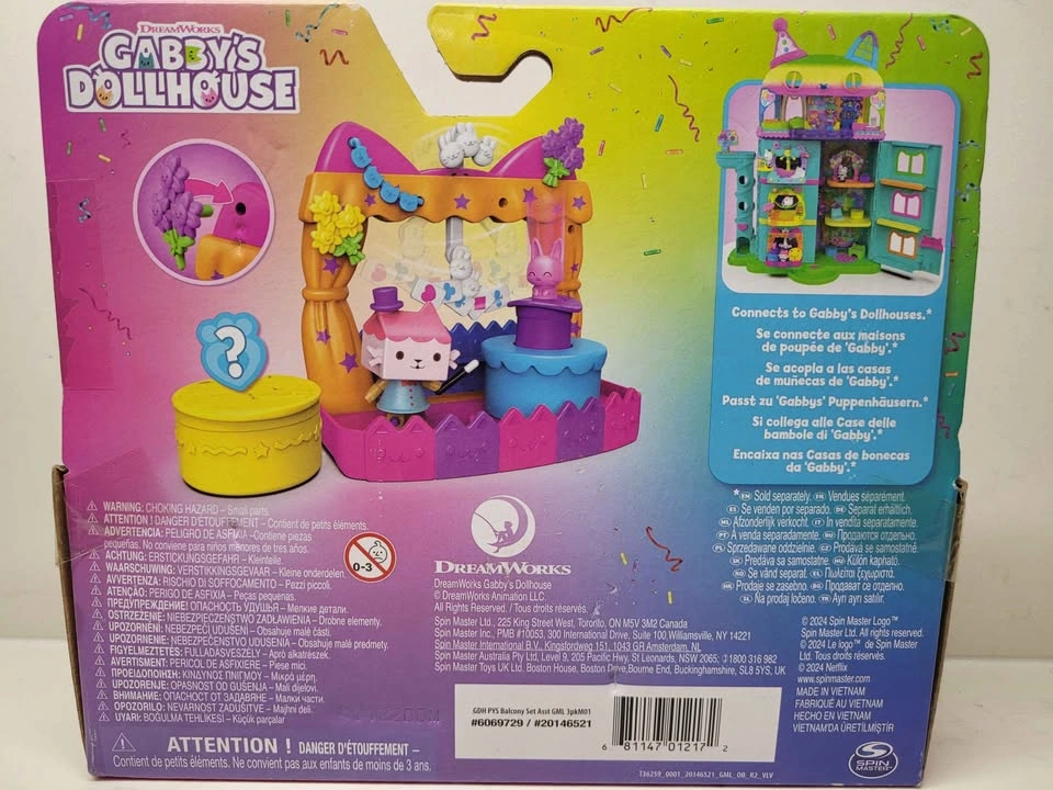 Gabby's Dollhouse, Baby Box Cat's Talent Show Balcony Set - photo 3