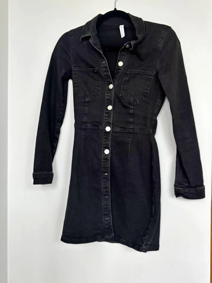 Zara Long-Sleeve Jean Dress