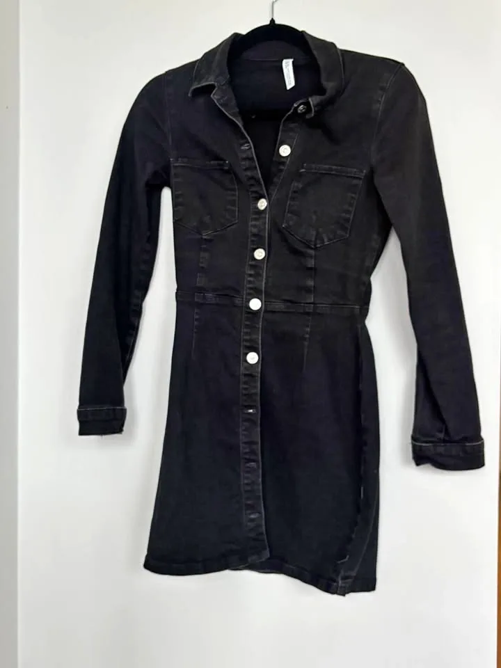 Zara Long-Sleeve Jean Dress