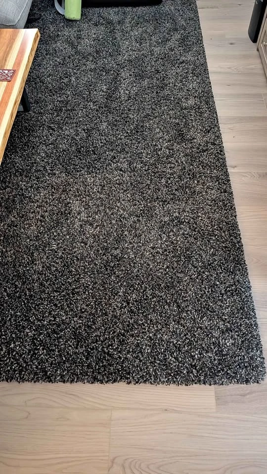 Carpet Art Deco Shaggy Rug Charcoal