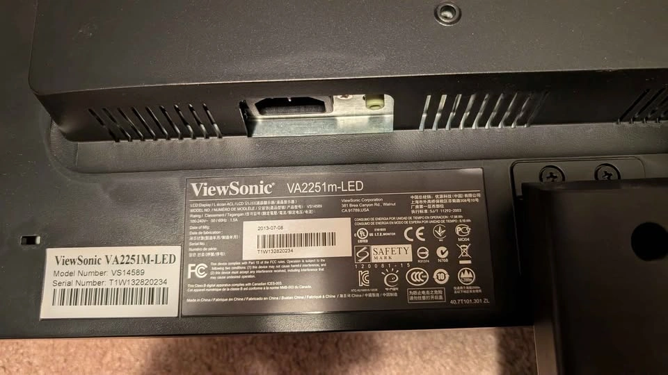 ViewSonic VA2251M-LED Monitor, Keyboard, Mouse - photo 3