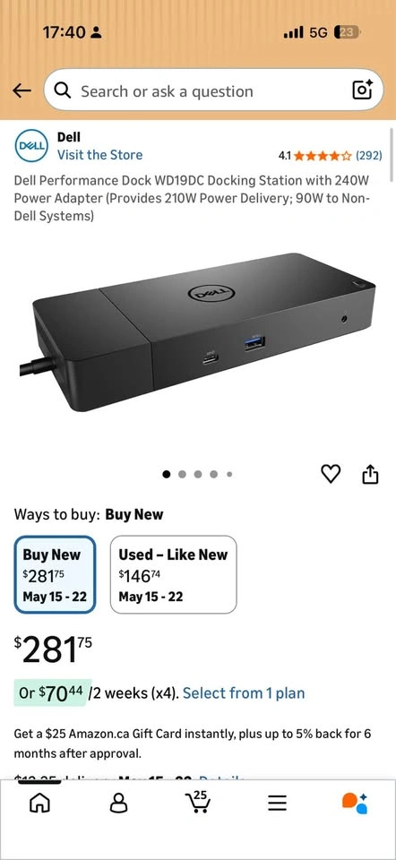 Dell WD19DC Docking Station with 240W Power Adapter - photo 5