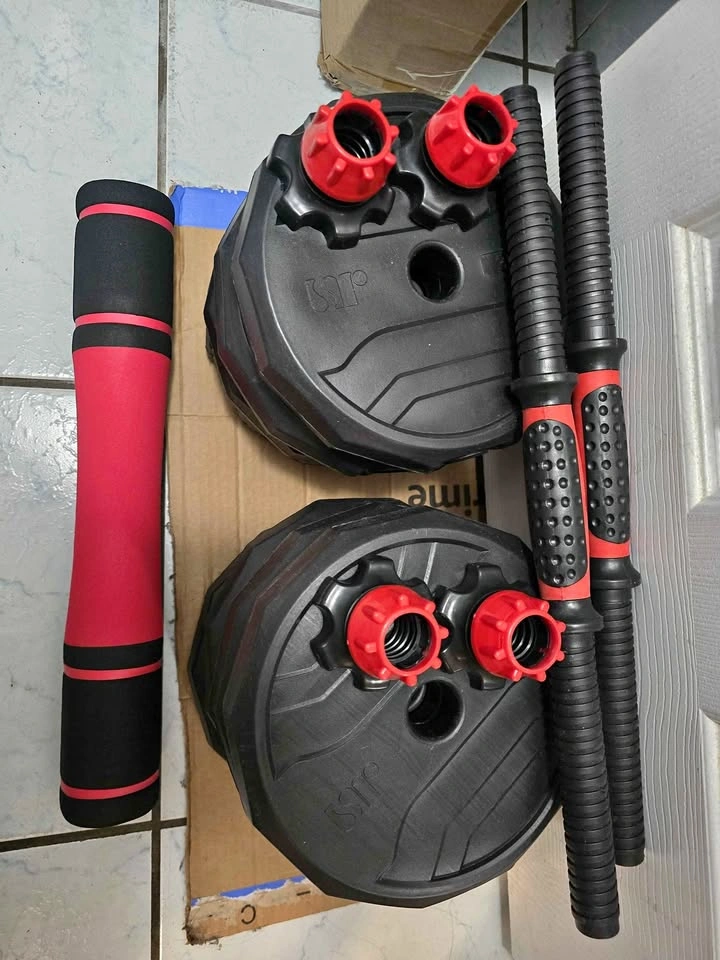 Adjustable Dumbbells 56LB Set with Barbell Connector