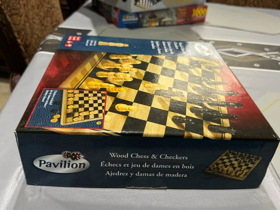 Pavillion- 2 Player Wooden Chess & Checkers - photo 2