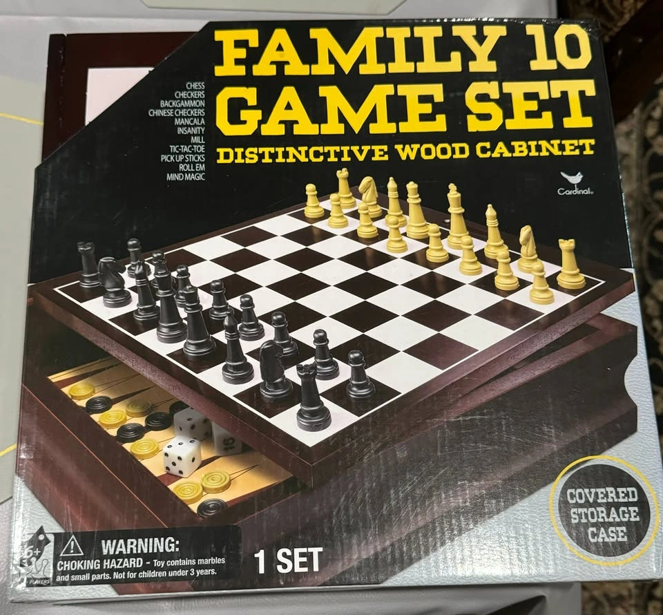 Family 10 Game Set - Distinctive Wood Cabinet - photo 2