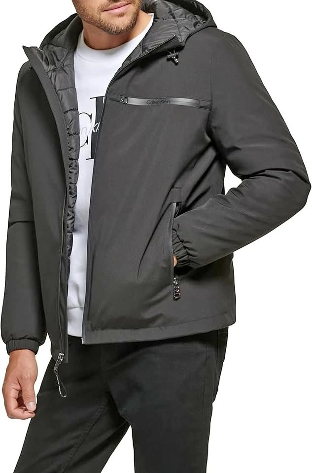 NWOT Calvin Klein Men's Hooded Windbreaker Jacket (XL)