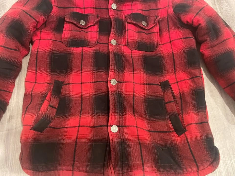 Boys Buffalo Plaid Sherpa Lined Jacket - photo 2