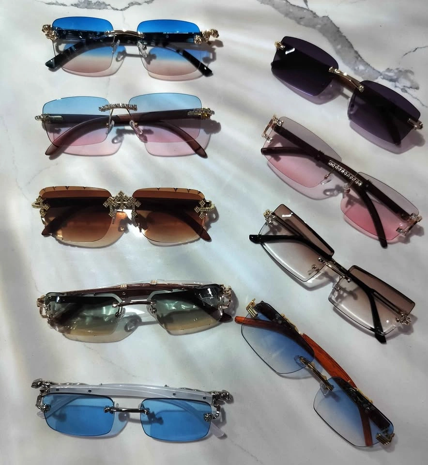 Luxury Rimless Sunglasses – Unisex- Unique Designer Style | Mult - photo 2