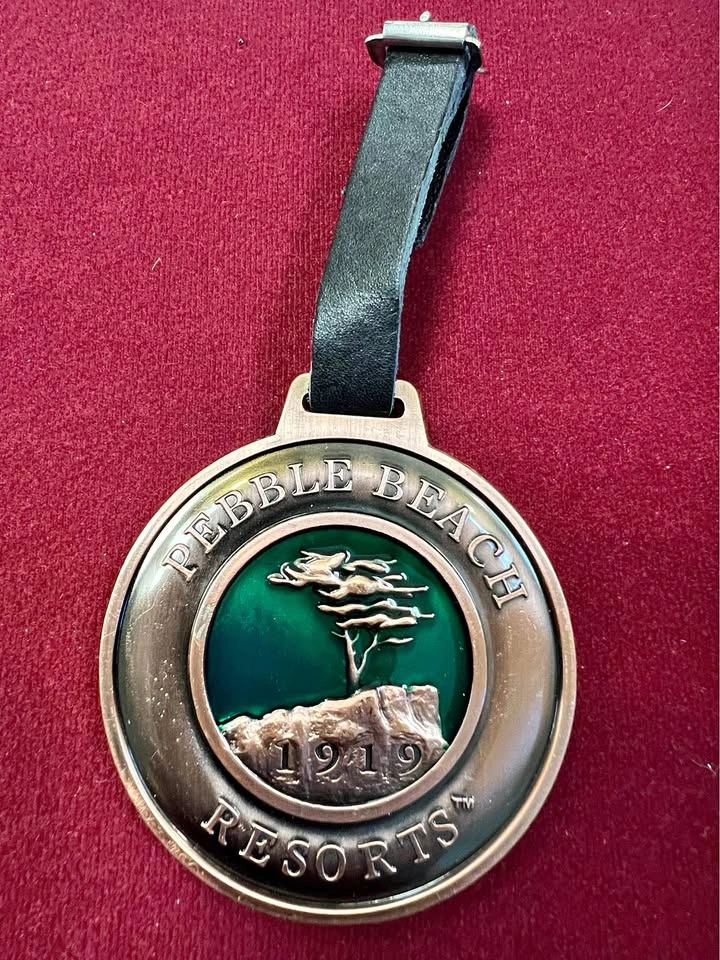 Pebble Beach Resorts Metal Golf Bag Tag Medallion