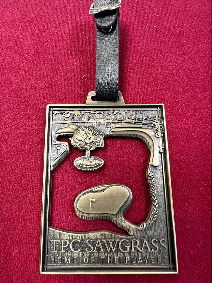 TPC Sawgrass Golf Bag Tag with Leather Strap