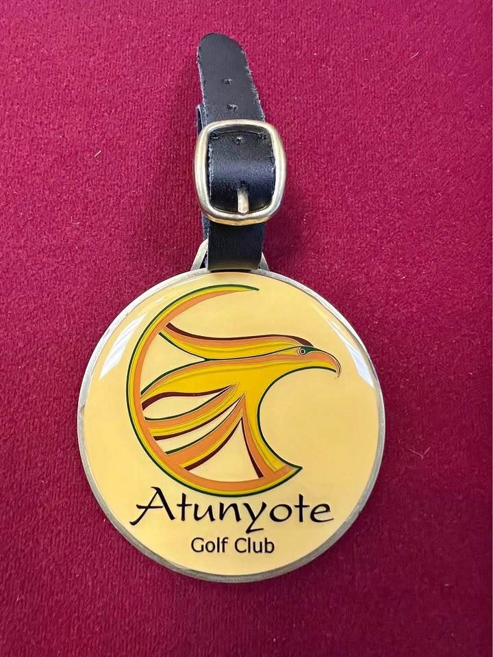 Golf Bag Tag from Atunyote Golf Club with Leather Strap