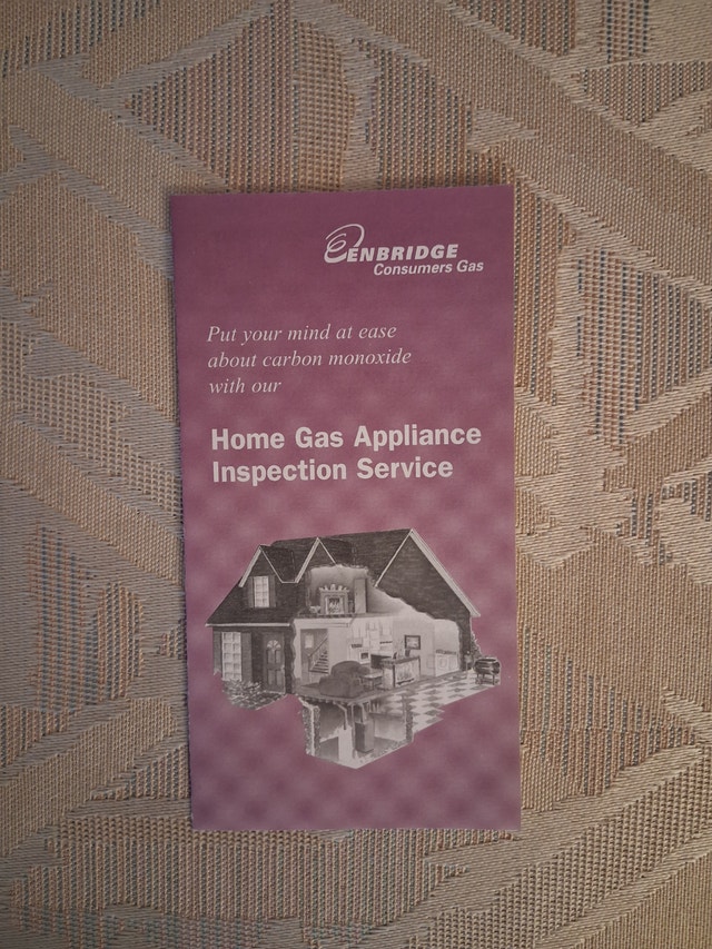 Vintage 1998 Enbridge Consumers Gas Brochure - Home Inspection