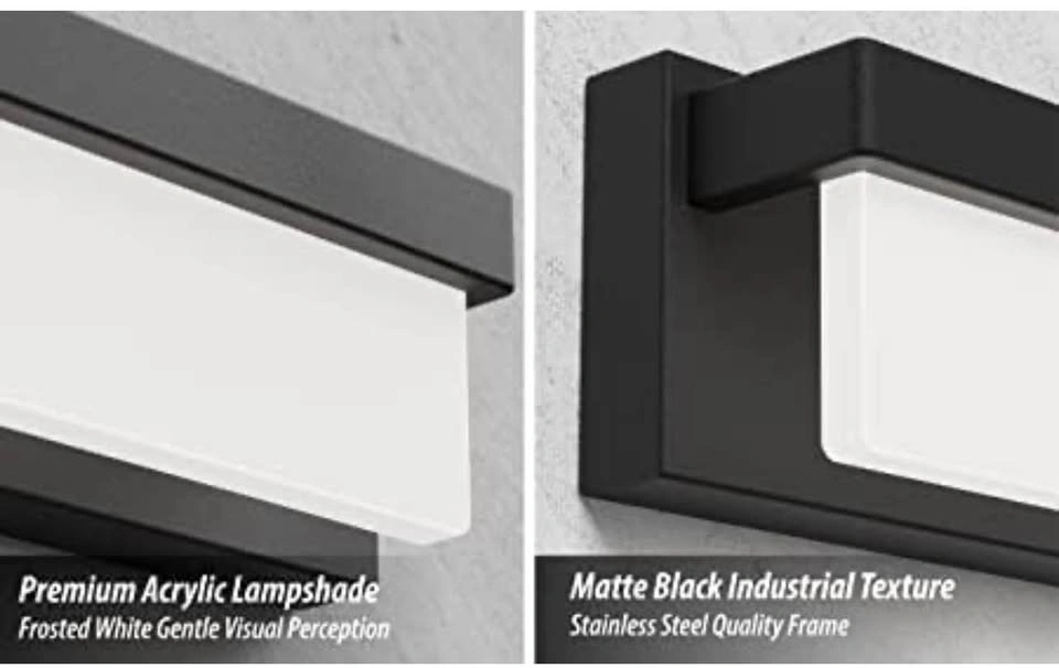16.5" Modern Black LED Bathroom Vanity Light - photo 4