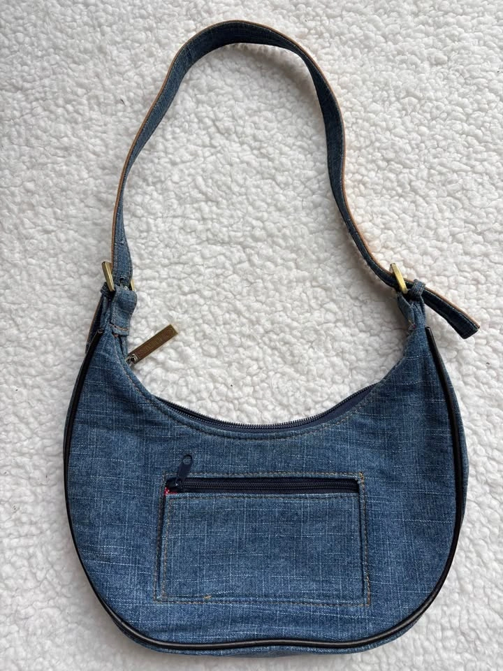 Hot Kiss Vintage Y2K Denim and Camel with Lace Shoulder Bag - photo 3
