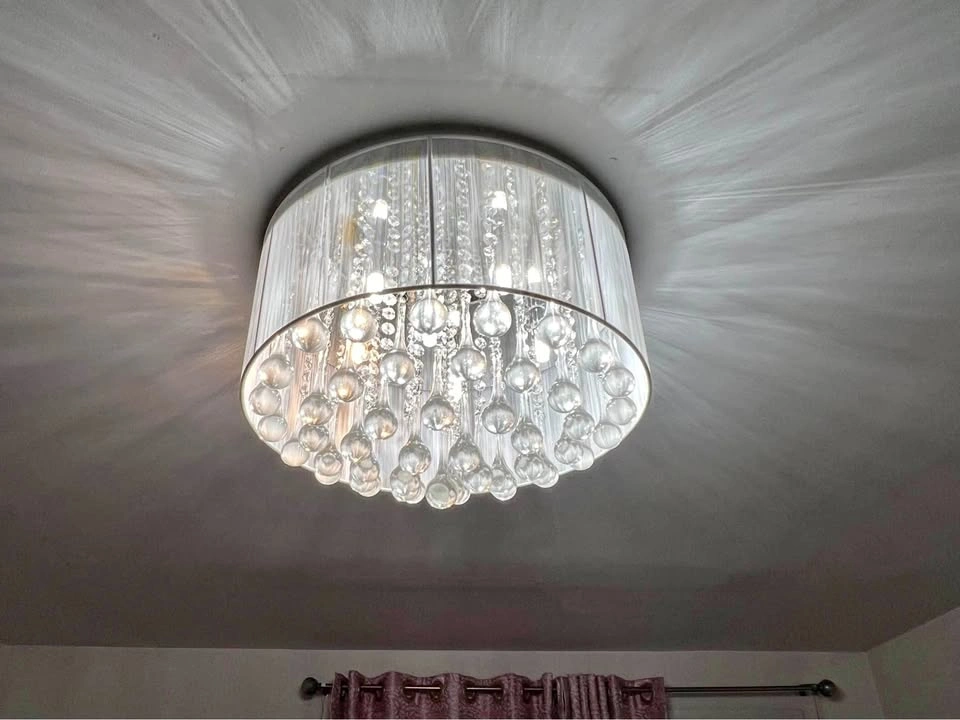 Crystal Chandelier 18" Wide, 12.5" Height - New in Box