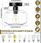 Modern Industrial Semi Flush Mount Ceiling Light Fixture - photo 4