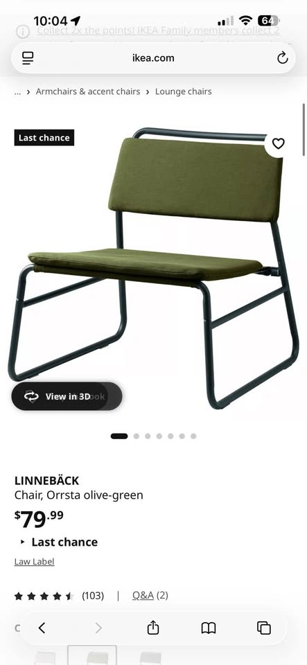 IKEA LINNEBACK ARMCHAIR - photo 3