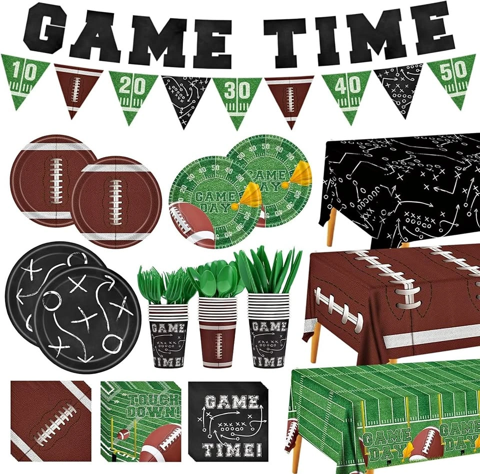 Football Party Supplies Decor Kit for 24 Guests
