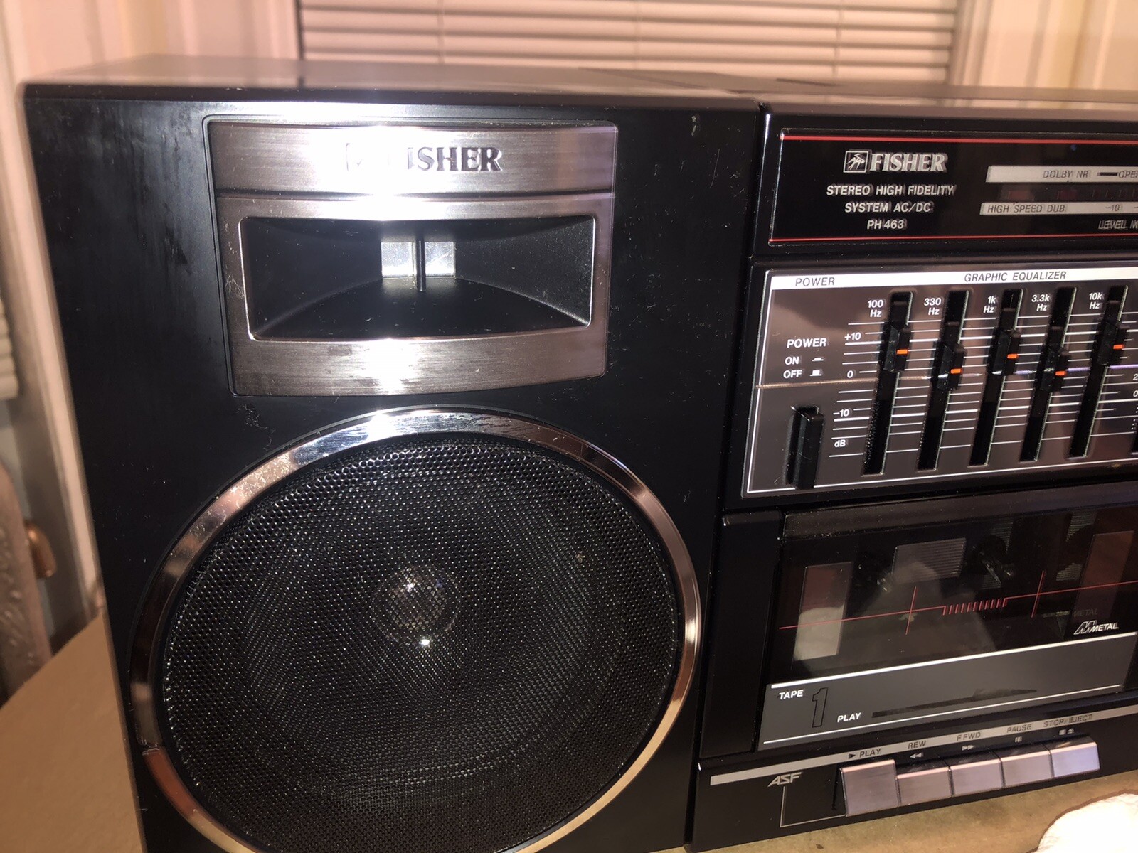 Fisher PH 463 Black Boombox! Fully Functional! Check video! - photo 2