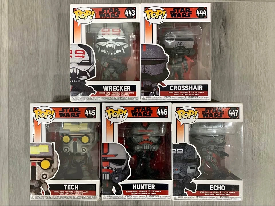 Star Wars The Bad Batch Funko Pops #443-447