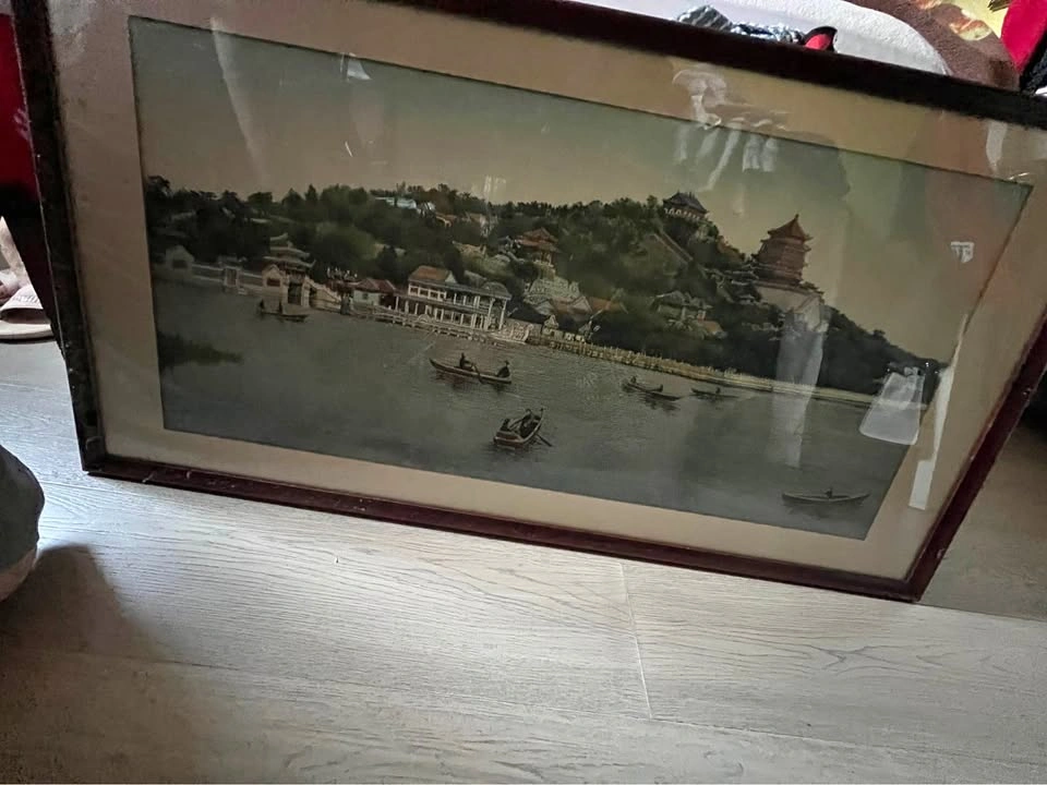 Chinese Silk Tapestry - Summer Palace Scene