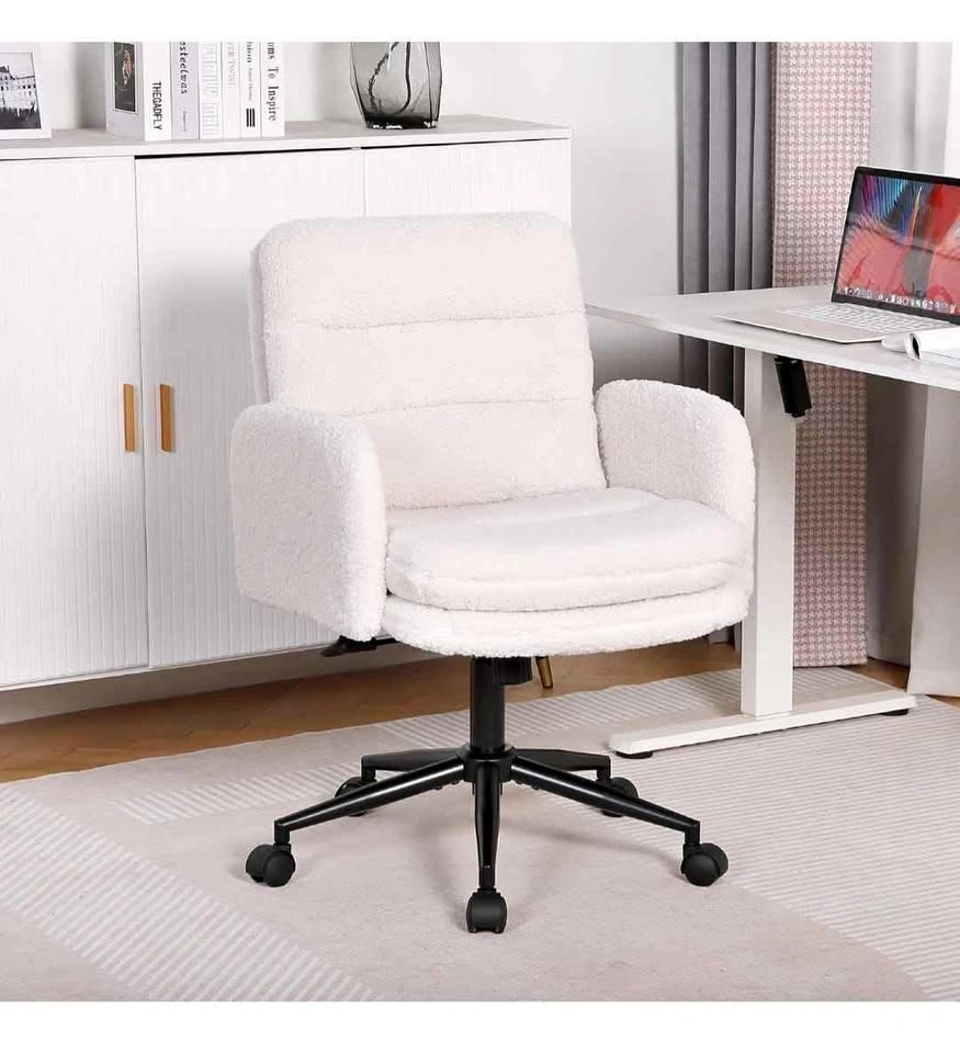 Upholstered Swivel Home Office Chair